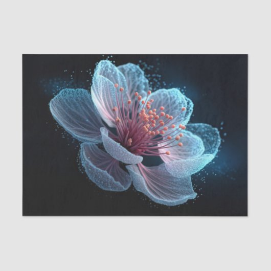 Bioluminescent Cyan Pink Particle Sakura 薄葉紙 (正面)