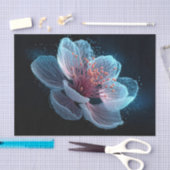 Bioluminescent Cyan Pink Particle Sakura 薄葉紙 (クラフト)