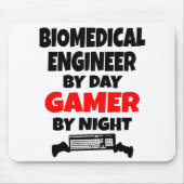 Biomedical Engineer by Day Gamer by Night マウスパッド (正面)