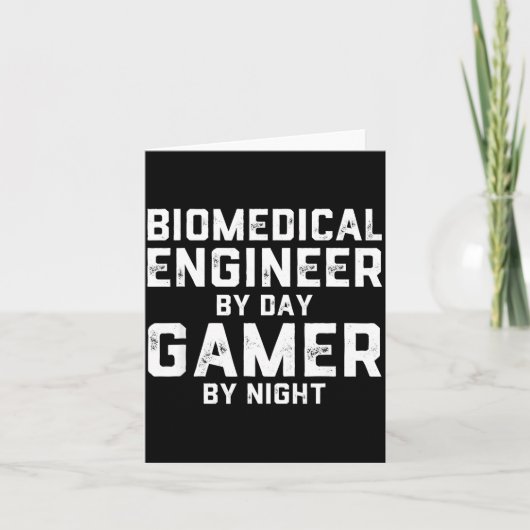 Biomedical Engineer By Day Gamer By Night Bio Med  カード (正面)