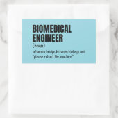 Biomedical Research Engineer Funny Definition 長方形シール (バッグ)