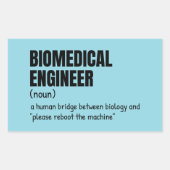 Biomedical Research Engineer Funny Definition 長方形シール (正面)