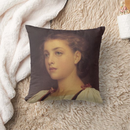 Biondina (by Frederic Leighton) クッション (ブランケット)