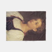 Biondina (by Frederic Leighton) フリースブランケット (正面(横))