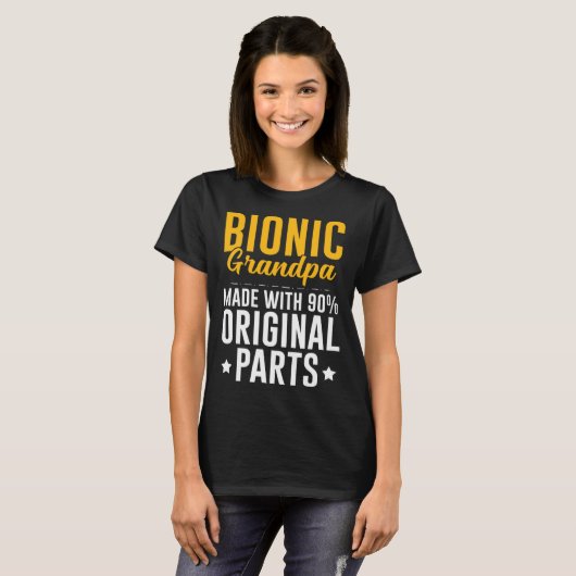 Bionic Grandpa Men Knee Hip Replacement 90 Origina Tシャツ (正面フル)