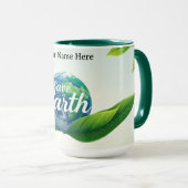 Biophilic Eco-Guardians' Embrace マグカップ (正面右)