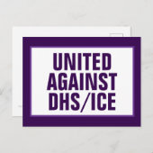 Bipartisan United Against DHS/ICE/CBP ポストカード (正面/裏面)