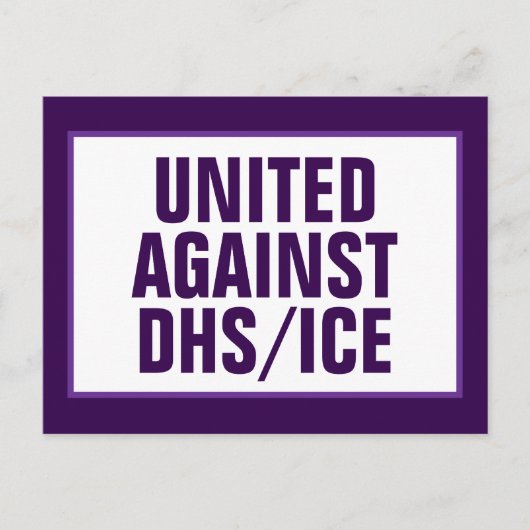 Bipartisan United Against DHS/ICE/CBP ポストカード (正面)