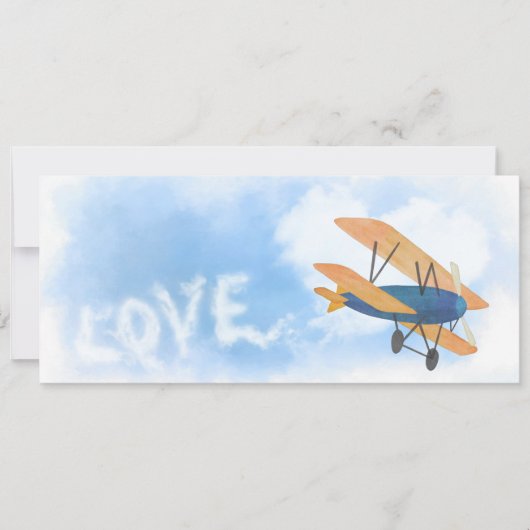Biplane LOVEとハートクラウド機結婚器 セーブザデート (正面)