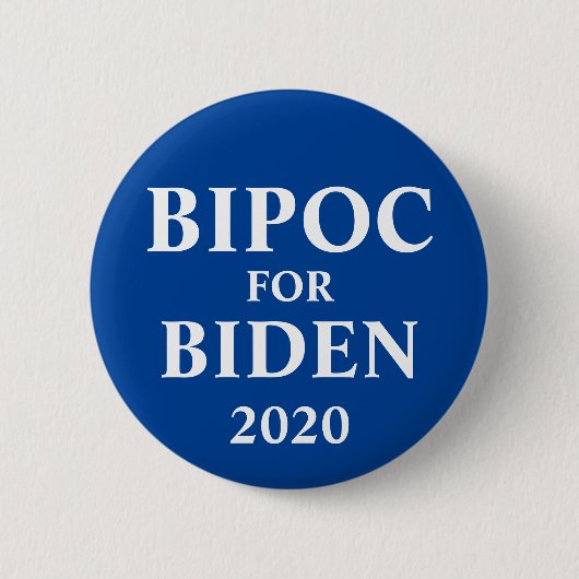 BIPOC バイデン支持 ボタン 缶バッジ (正面)