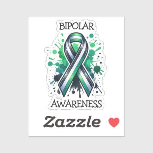 Bipolar Awareness Ribbon シール (シート)