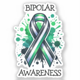 Bipolar Awareness Ribbon シール