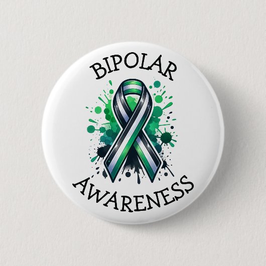 Bipolar Awareness Ribbon 缶バッジ (正面)