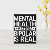 Bipolar disorder awareness depression mental healt カード (黄色い花)