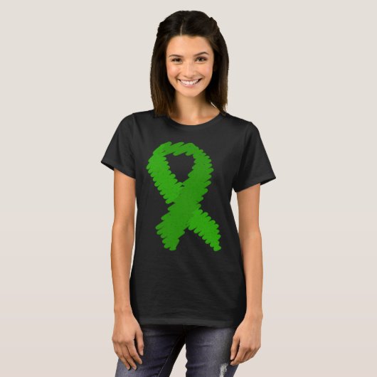 Bipolar Disorder Awareness Ribbon Tシャツ (正面フル)