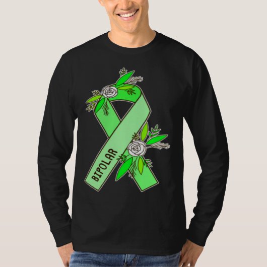 Bipolar Ribbon Pocket  Bipolar Disorder Awareness Tシャツ (正面)