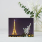 Bir-Hakeim at night bridge – パリ，フランス ポストカード (スタンド正面)