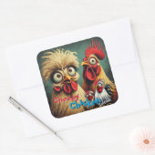 “Birb Energy” Mike & Mandy Selfie Sticker スクエアシール (封筒)