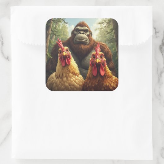 “Birbs Meet Bigfoot” Sticker Sheet スクエアシール (バッグ)