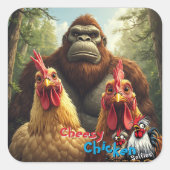 “Birbs Meet Bigfoot” Sticker Sheet スクエアシール (正面)