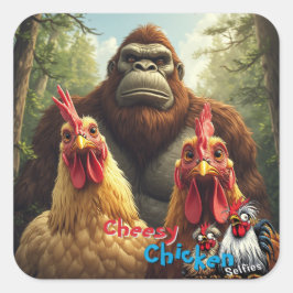 “Birbs Meet Bigfoot” Sticker Sheet スクエアシール