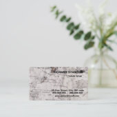 Birch bark pattern business card 名刺 (スタンド正面)