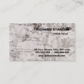 Birch bark pattern business card 名刺 (正面)