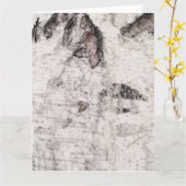 Birch bark pattern card カード (黄色い花)