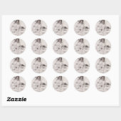 Birch bark pattern classic round sticker ラウンドシール (シート)