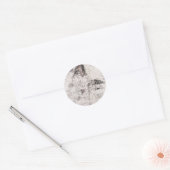 Birch bark pattern classic round sticker ラウンドシール (封筒)