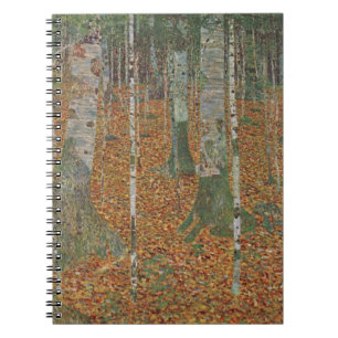 Birch Forest by Gustav Klimt, Vintage Art Nouveau ノートブック