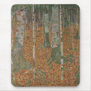 Birch Forest by Gustav Klimt, Vintage Art Nouveau マウスパッド