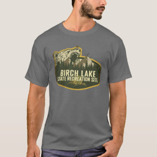 Birch Lake State Recreation Site Alaska Retro Badg Tシャツ