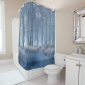 Birch Radiant Snow Forest Shower Curtain シャワーカーテン (インサイチュ)