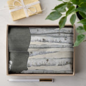 Birch Tree Black Bear Rustic Decoupage  薄葉紙 (ギフト)