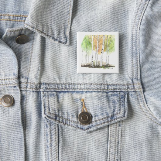 Birch tree button 缶バッジ (インサイチュ)