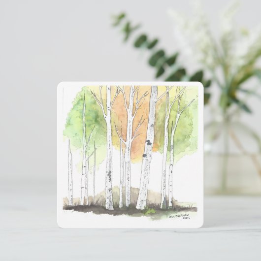 Birch tree stationary シーズンカード (スタンド正面)