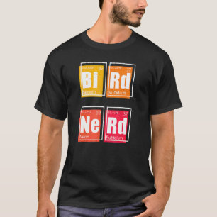 BIRDおたく周期要素テーブル野鳥観察時計 Tシャツ