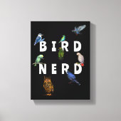 BIRDおたく，オウム，フクロウ，ハト，コカブラ キャンバスプリント (正面)