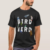 BIRDおたく,オウム,フクロウ,ハト,コカブラ Tシャツ (正面)