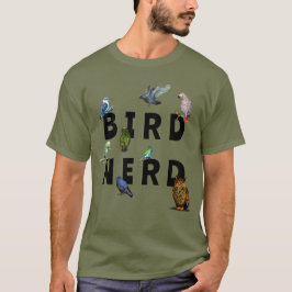 BIRDおたく，オウム，フクロウ，ハト，コカブラ Tシャツ