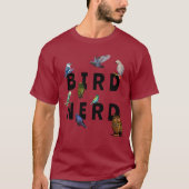 BIRDおたく，オウム，フクロウ，ハト，コカブラ Tシャツ (正面)