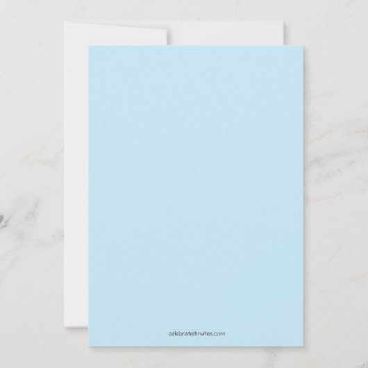 Birdかわいいママ及び男の赤ちゃんのベビーシャワー 招待状 (裏面)