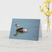 Birdコレクション： Least Grebe (注空白の) カード (黄色い花)