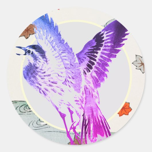 BIRDシ日本のステッカー ラウンドシール (正面)