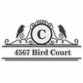 Birdメールボックパーソナライズされたスアドレスのステッカー シール