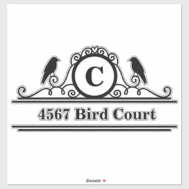 Birdメールボックパーソナライズされたスアドレスのステッカー シール