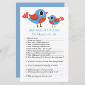 Bird赤ちゃんシャワーのゲームをどれだけ知っているか (正面/裏面)