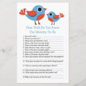 Bird赤ちゃんシャワーのゲームをどれだけ知っているか (正面)