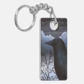 Bird 58 Crow Raven キーホルダー (正面左)